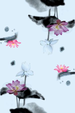 简单大方长丝巾印花花型图片