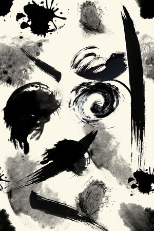 水墨印花花型图片