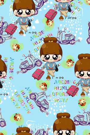 创意服装面料印花花型图片