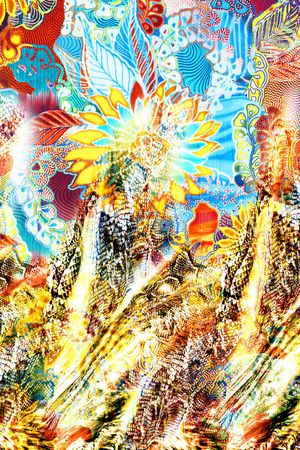 抽象蛇纹定位印花花型图片