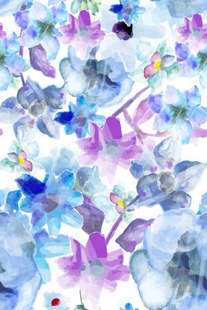 水彩花卉印花花型图片