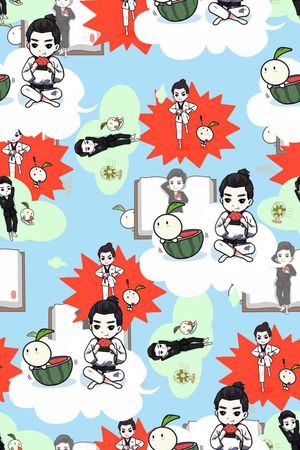 创意服装面料印花花型图片
