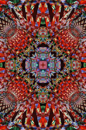 对称印花花型图片