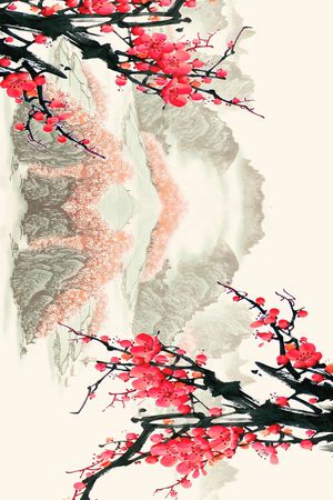 中国风印花花型图片