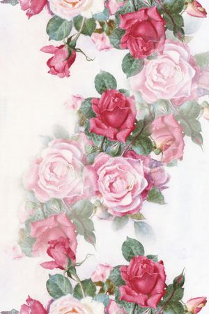 红色印花花型图片