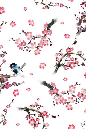 中国风印花花型图片