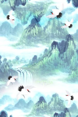 中国风印花花型图片