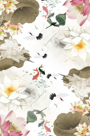 中国风印花花型图片