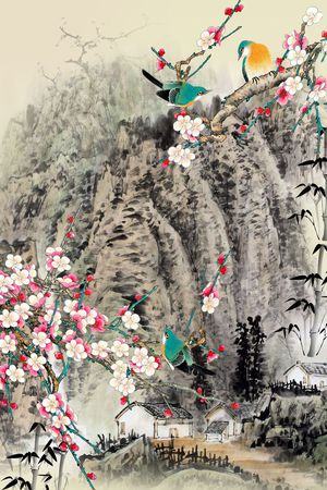 中国风印花花型图片