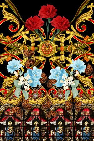 潮流时尚印花花型图片