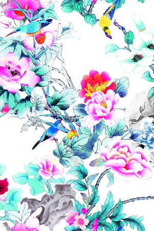 满版花型印花花型图片