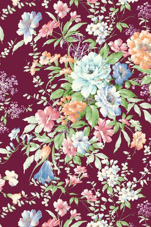 繁花似锦印花花型图片