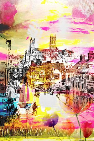 抽象印花花型图片
