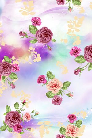 花卉印花花型图片