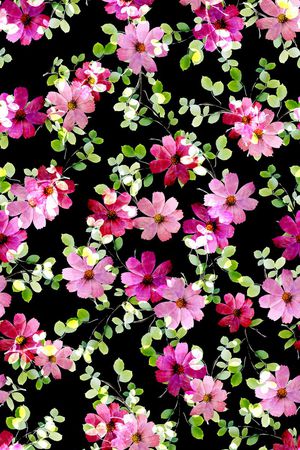 窗帘布印花花型图片
