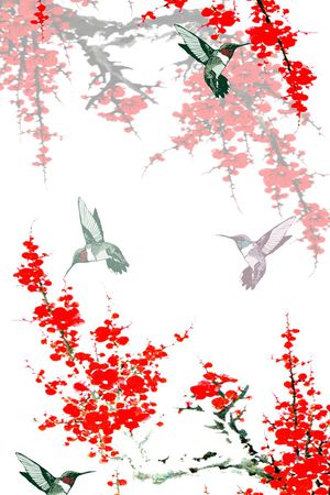 中国风印花花型图片