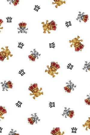 金属皇冠、金属骷髅、几何皇冠印花花型图片