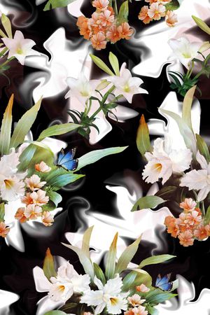 花卉印花花型图片