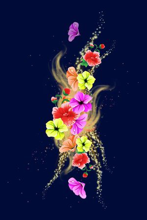 花卉印花花型图片