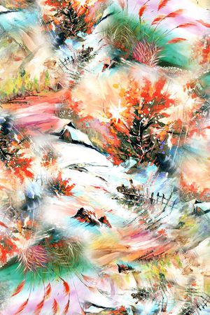 中国风印花花型图片