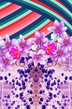 民族色调印花花型图片