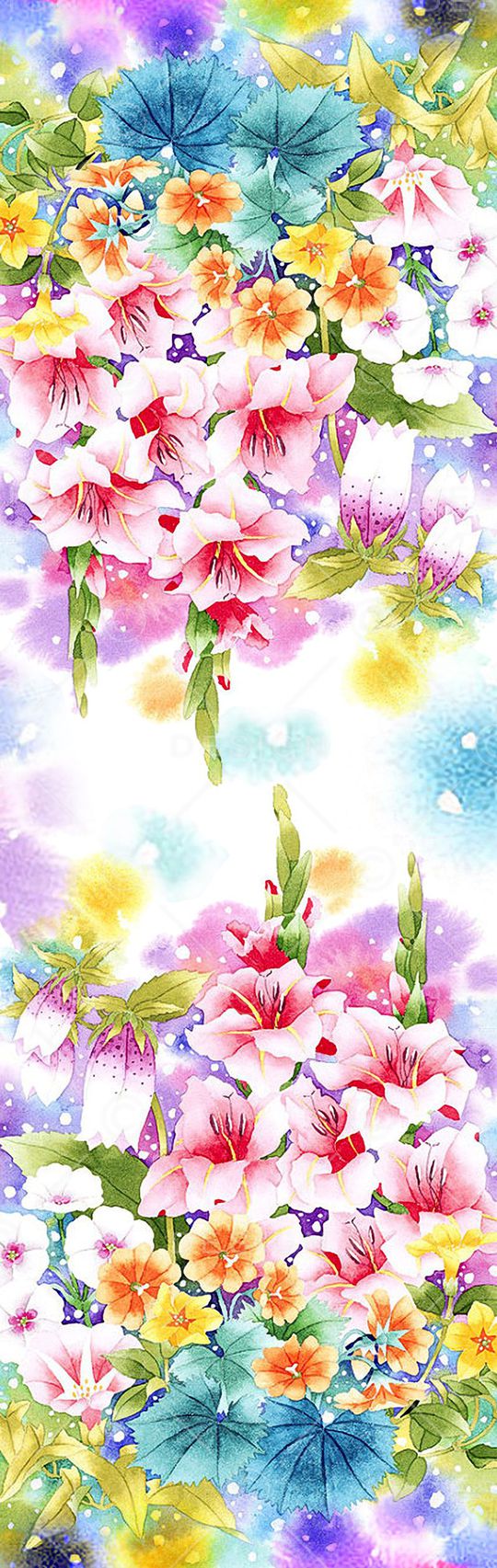 数码定位印花花型图片
