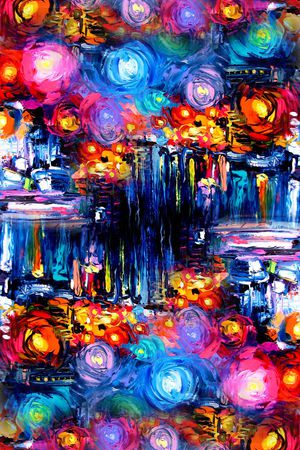 油画印花花型图片