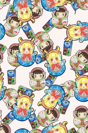 创意服装面料印花花型图片