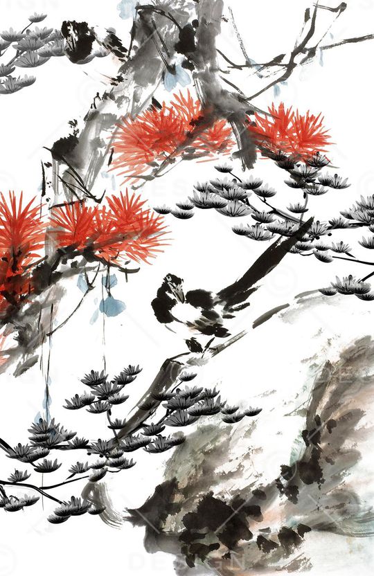 工笔印花花型图片