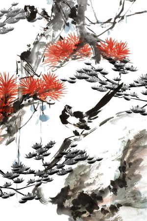 工笔印花花型图片