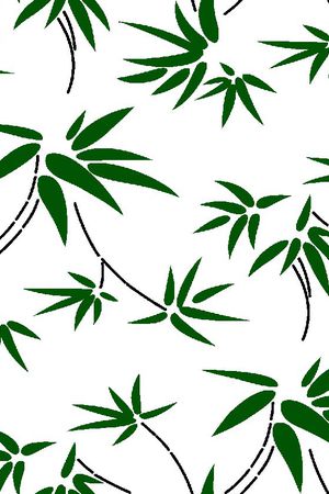 竹叶印花花型图片