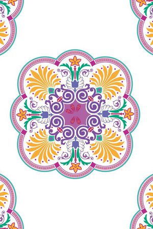 几何图案印花花型图片