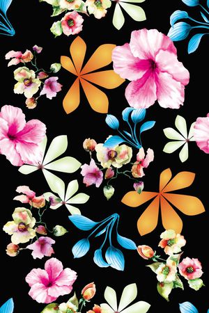 花朵印花花型图片