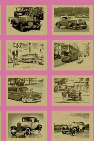 拼图、汽车、风景图印花花型图片