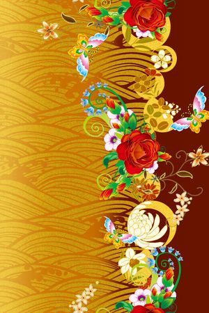 中国风印花花型图片