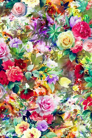 抽象印花花型图片