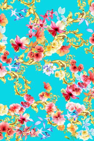 仿数码印花花型图片