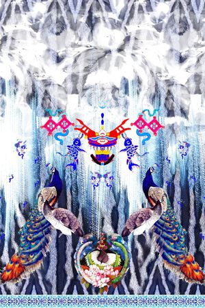 中国风印花花型图片