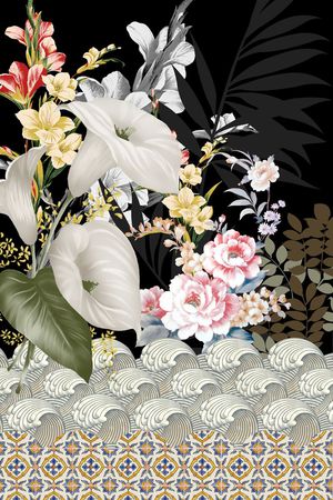 潮流时尚印花花型图片