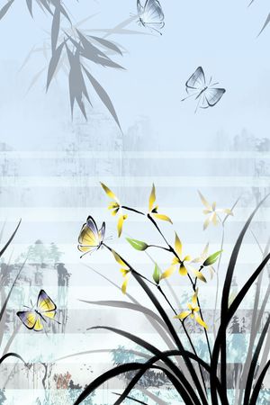 中国风印花花型图片