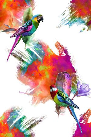 抽象印花花型图片
