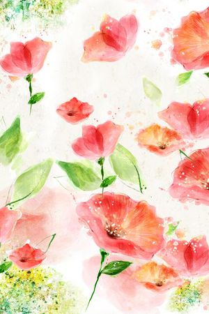 手绘抽象印花花型图片