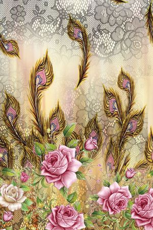 中国风印花花型图片