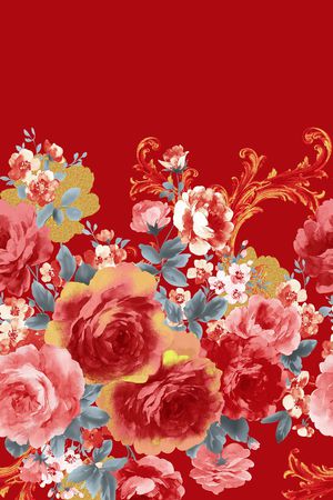 花卉印花花型图片
