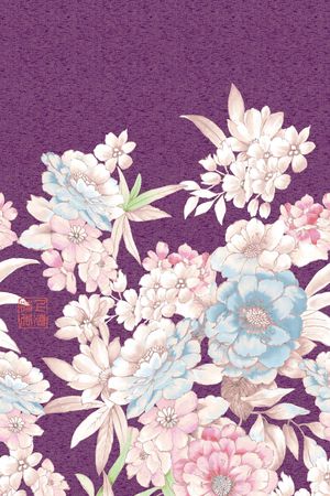 工笔花卉印花花型图片