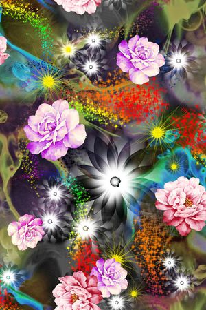 抽象印花花型图片