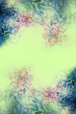 手绘印花花型图片