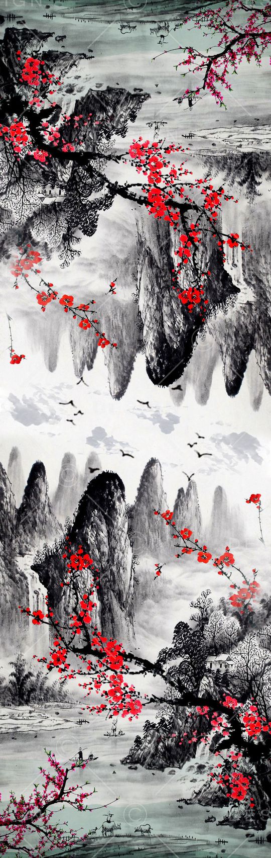 中国风印花花型图片