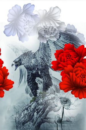 中国风印花花型图片