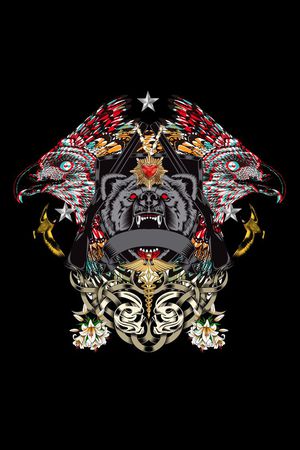 潮流时尚印花花型图片